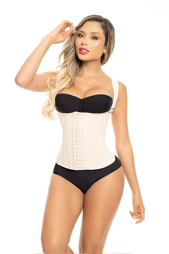 F5055A FAJA CHALECO 9 VARILLAS TALLE LARGO TIRANTE ANCHO CON AJUSTE EN BROCHES