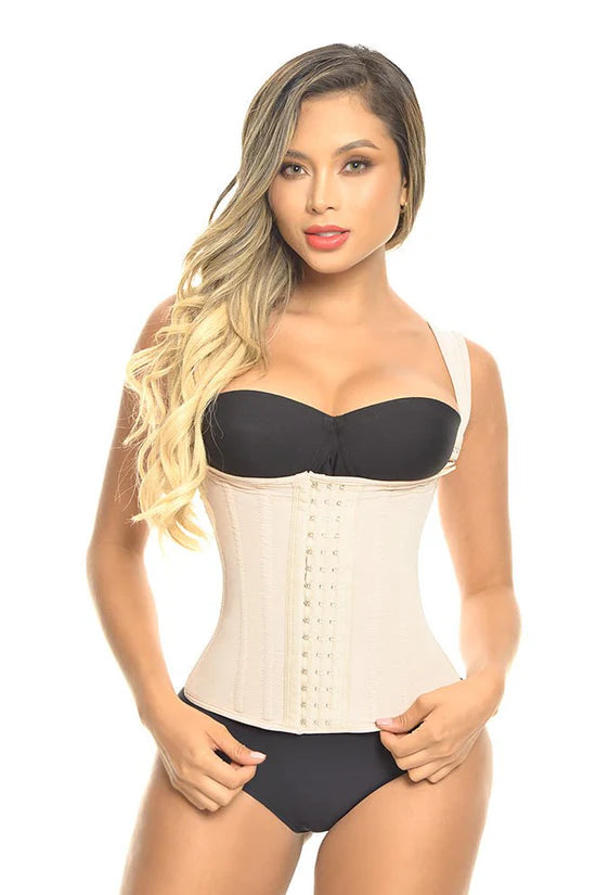 F5055A FAJA CHALECO 9 VARILLAS TALLE LARGO TIRANTE ANCHO CON AJUSTE EN BROCHES